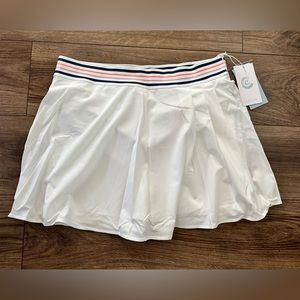 Johnny Was Calme Endurance Tennis Skirt size XL White X-Large Skort NWT